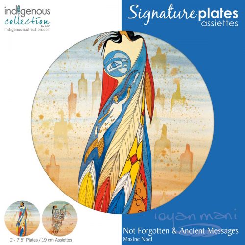 Indigenous Art Plate set of 2 / Not Forgotten & Ancient Message