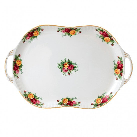 Old Country Roses Handled Serving Platter $148.50